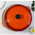 32cm Colorful Enamel Cast Iron Seafood Casserole Stew Pot 3-5people Use Cookware