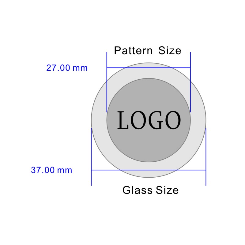 Customized Logo projector glass lens 37mm-27mm diameter Shop Mall KTV Text Pattern Logo Advertising Lighting Gobo Projection