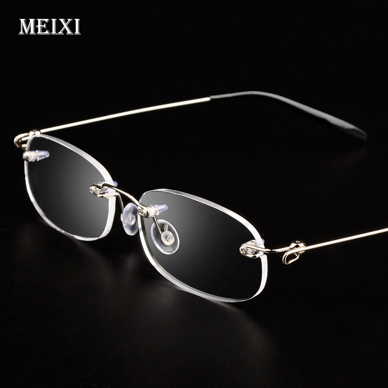 Rimless metal frame Nearsighted glass Ultralight Boxed Shortsighted Myopia glasses Women Men -1.0 -1.5 -2 -2.5 -3 -3.5 -4