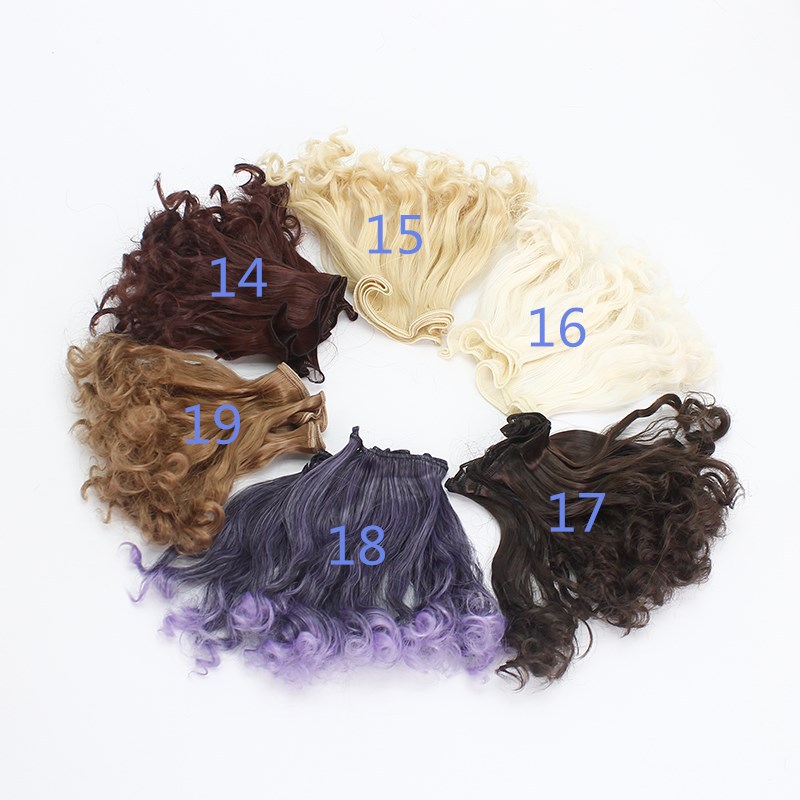 15cm DIY Mini Tresses Doll Wig Material Straight Hair Wig For BJD High-Temperature Doll Accessories