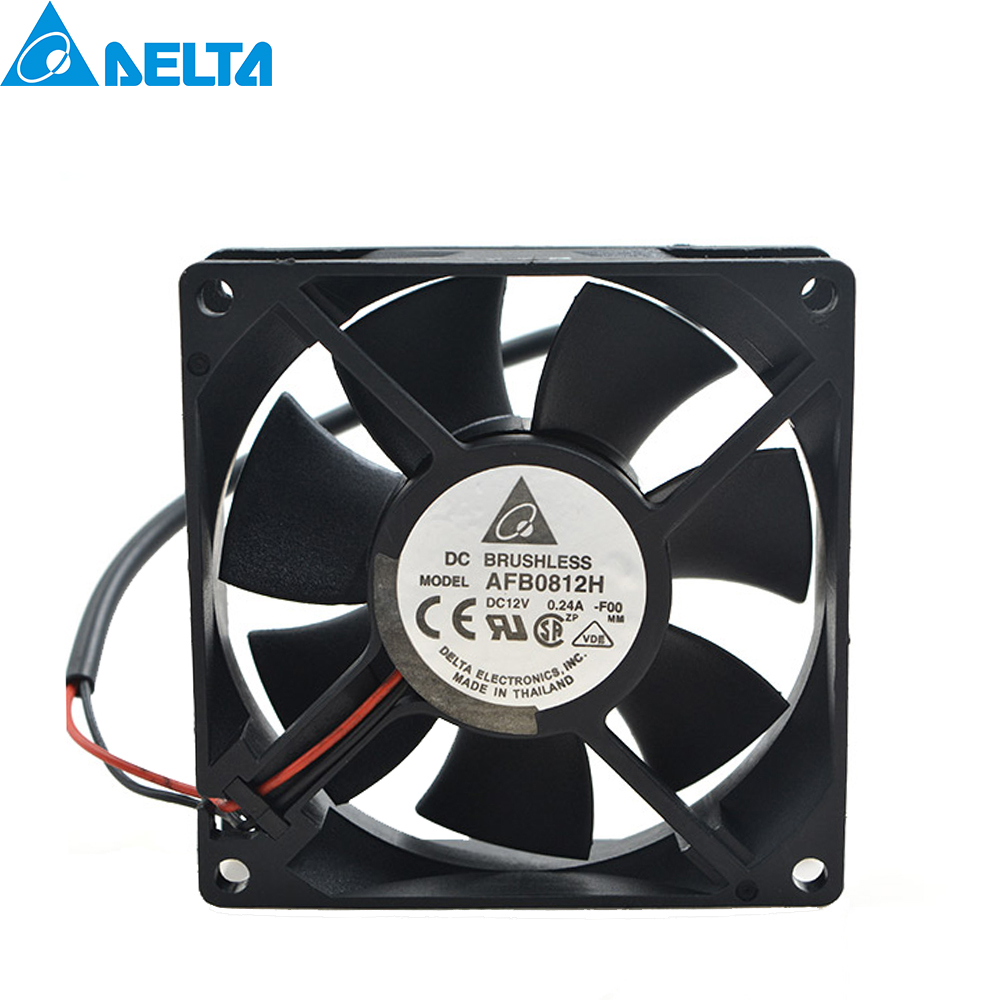 Fan Delta AFB0812H 8025 80mm DC 12V Dual Ball bearing cooling Fan 8cm Mosquito Lamp Purifier Incubator Fan