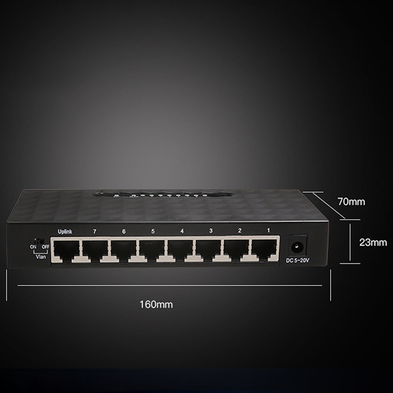 8 Port Gigabit Network Switch 1000Mbps Gigabit Ethernet Network Switch Lan Hub Ethernet Smart Switcher EU Plug