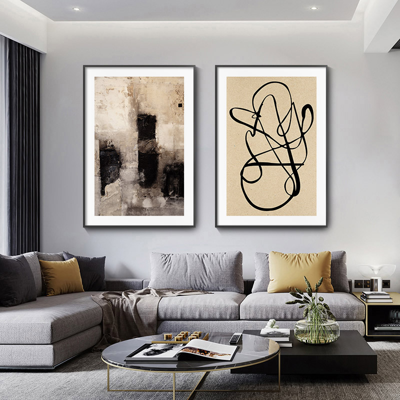 Abstract Graphic Art Canvas Painting Luxury Style Poster Nordic Line Drawing Print Contemporary Wall Picture Home Decoration