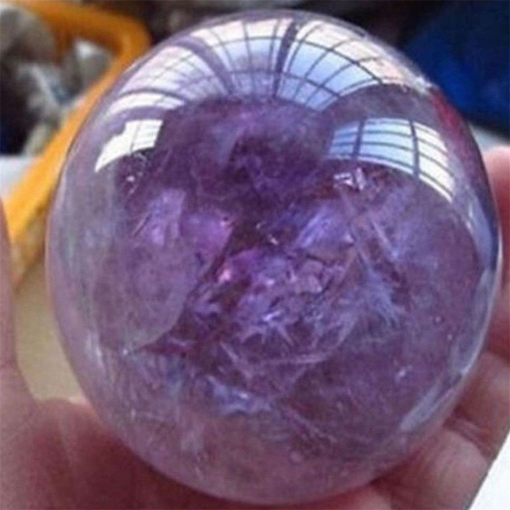 Natural Amethyst Quartz Sphere Big Pretty Crystal Ball Healing Purple Stone 1pc Crystal Ball For Decoration Gift Collection#40