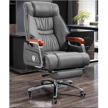 Ergonomic PU Leather with Footrest Lying Tray Manager Chair