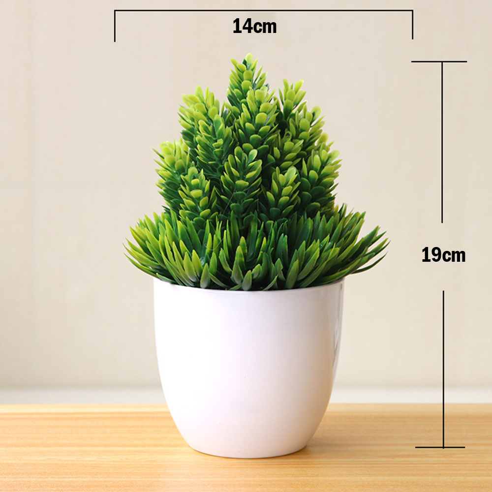 Artificial Plants Potted Bonsai Green Small Tree Plants Fake Flowers Potted Table Ornaments For Home Garden Party Hotel Decor