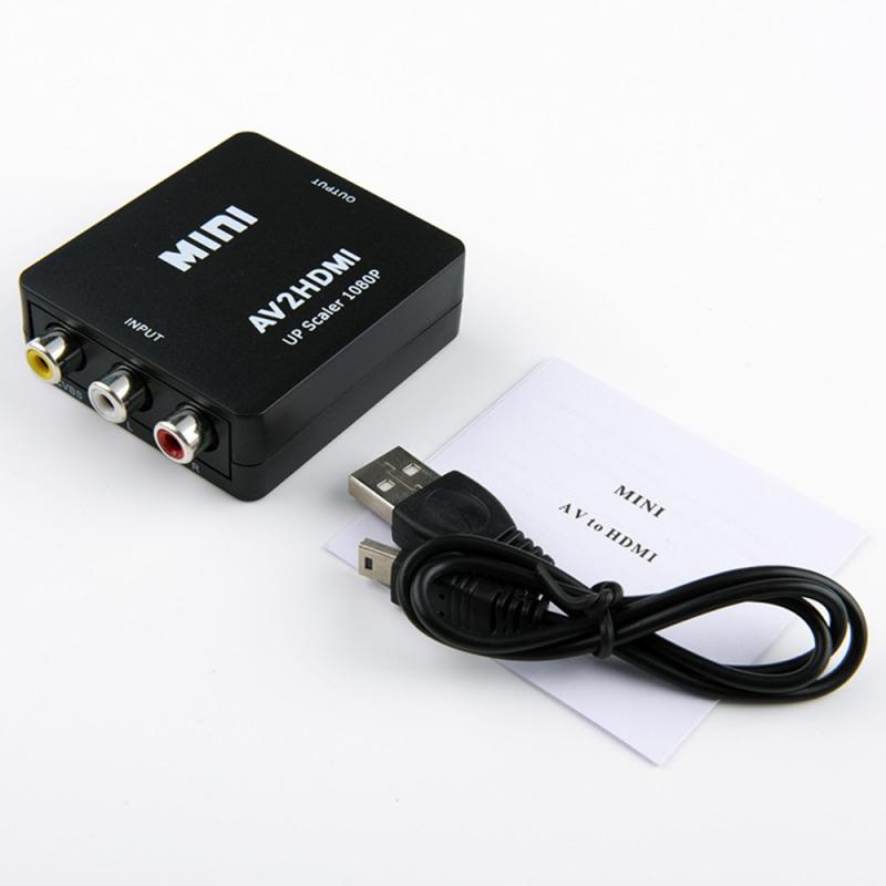 RCA To HDMI 1080P Mini RCA Composite CVBS AV To HDMI Video Audio Converter AV2HDMI Accessories Audio Video Cables Digital Cable