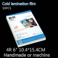 4R 6inch 6" 50pcs Cold Lamination Film PVC Transparent Photographic Roll Manual Specimen Preparation of Plants Film stickers
