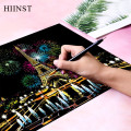 HIINST Drawing Toys Kids France Eiffel Tower Scratch Scraping Painting Adult Magic Pictures Paper Play Drawing Developing Toys