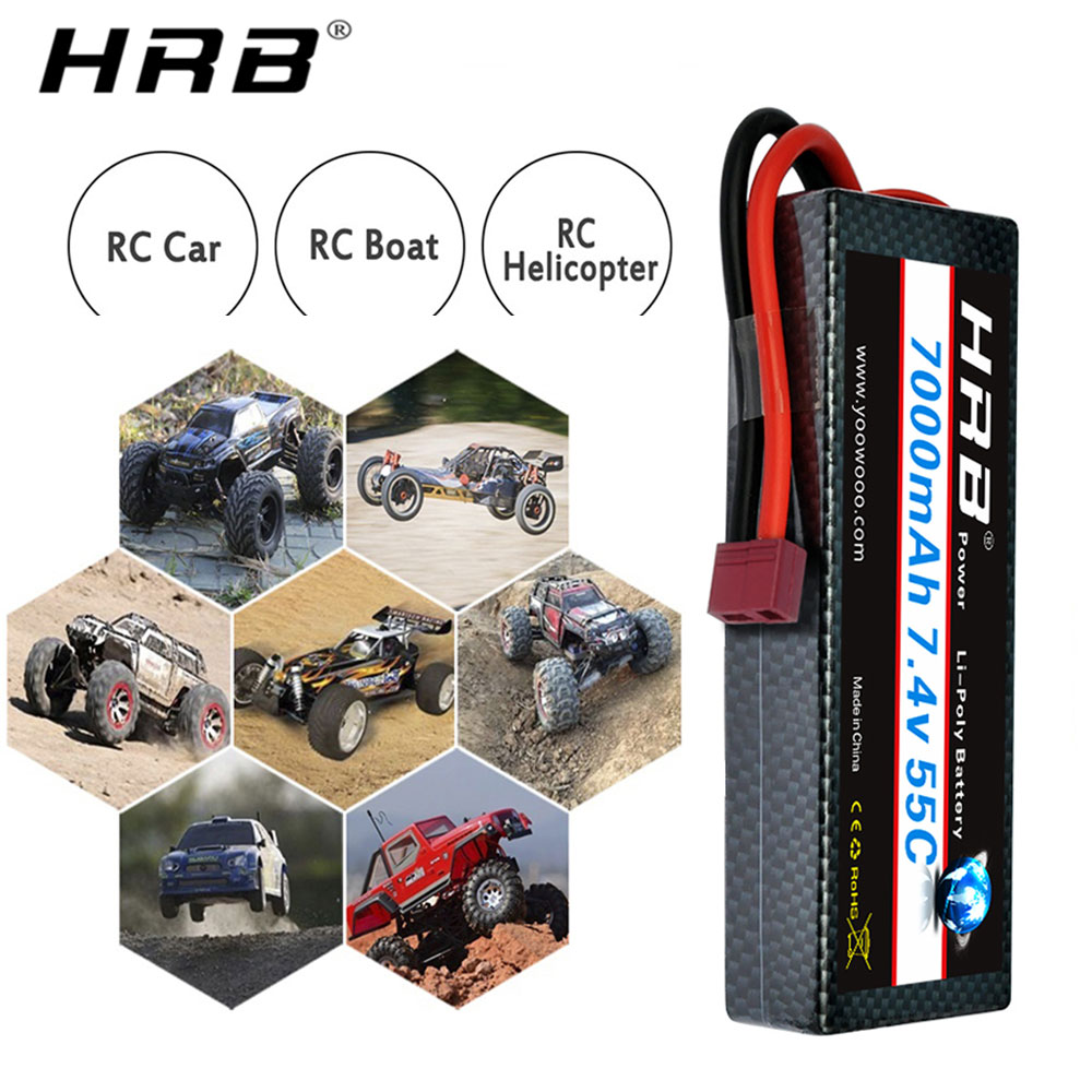 HRB Lipo Battery 2S 3S 4S 5S 6S 7.4v 11.1v 14.8v 22.2v 3300mah 4000mah 5000mah 6000mah 7000mah for RC Car truck helicopter Boat