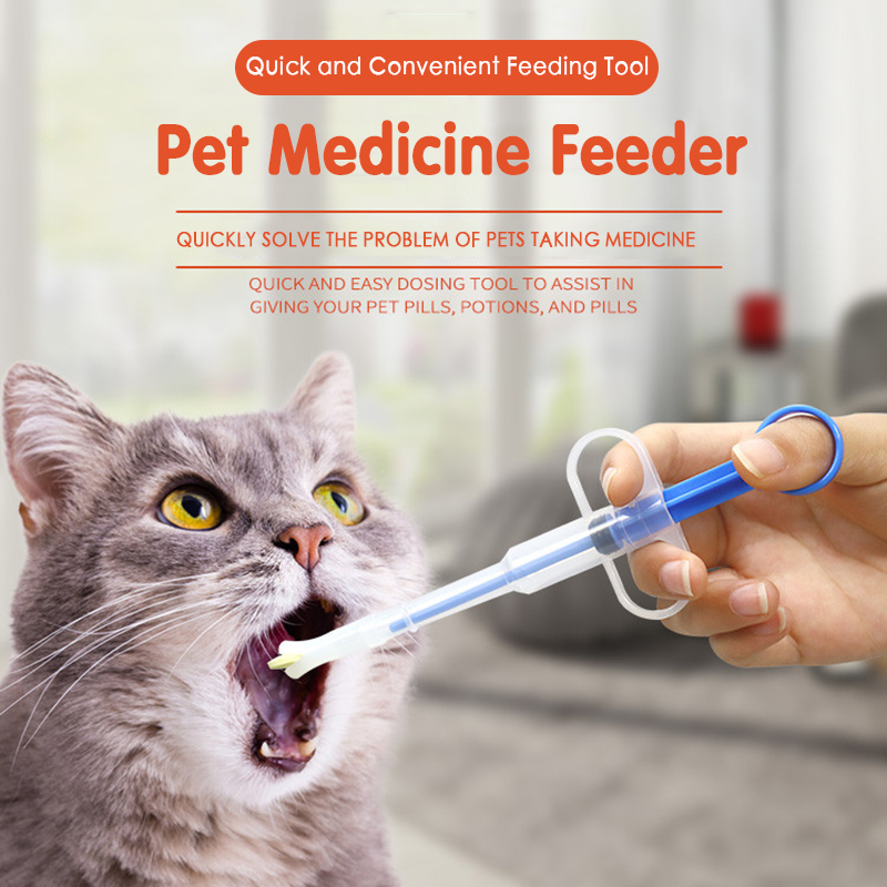 Dog Accessories Pet Cat Puppy Rabbit Pills Dispenser Feeding Kit Given Medicine Control Rod Home Universal Pet Tube Pet Feeder