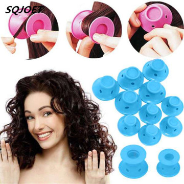 10 pcs/set of soft rubber magic hair guard roll silicone film hair curler non-thermal hair styling hairdressing tool