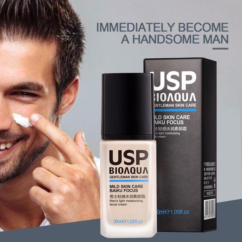 Men BB Cream Face Cream Natural Whitening Skin Care Base Makeup Effective Sunscreen Men Care Color Foundation Skin Face W8G4