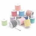 10Meters/roll 1.5mm Cotton Baker Twine Rope Cord Christmas Wedding Decoration Gift Packaging Rustic Handmade Crafts