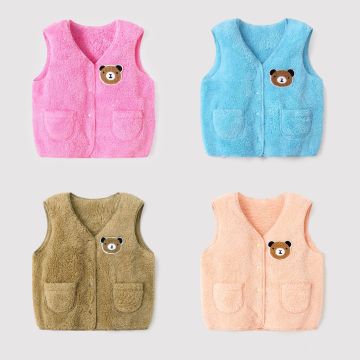 Autumn Winter Children Vest Fur Baby Waistcoat Kids Light Vest for Girl Boy Toddler Children Clothes Outerwear Jacket sleeveless