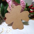 100pcs Irregular Clover Shape Blank Card Bookmark Gift Tags DIY Stationery Creative Price Label Wood Hang Tags Office Supplies