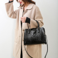 New 3 Sets Women Handbags Crocodile Pattern Leather Handbags Brand Shoulder Messenger Bags for women 2021 Purses and Handbags