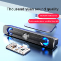 USB Wired Speaker Computer Bluetooth Speaker LED Light Bar Stereo Subwoofer Bass Speaker Surround Sound Box For PC Laptop Phone