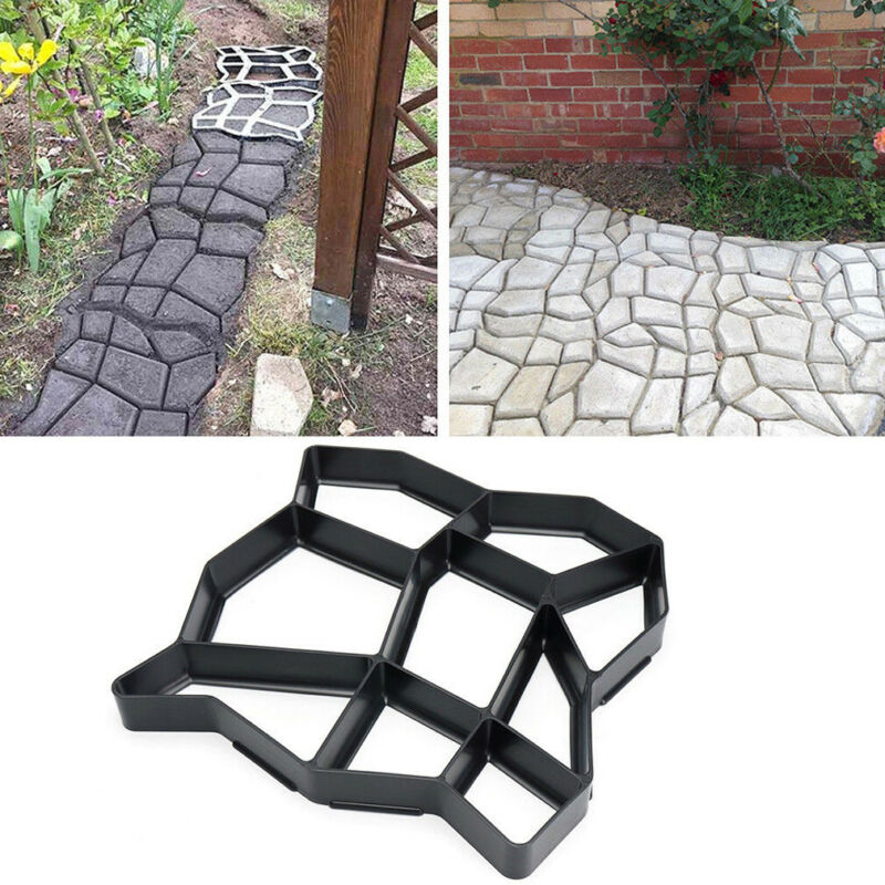 DIY Home Garden Tools 36*36cm Garden Path Maker Mold Irregular Model Concrete Stepping Stone Cement Mould Brick
