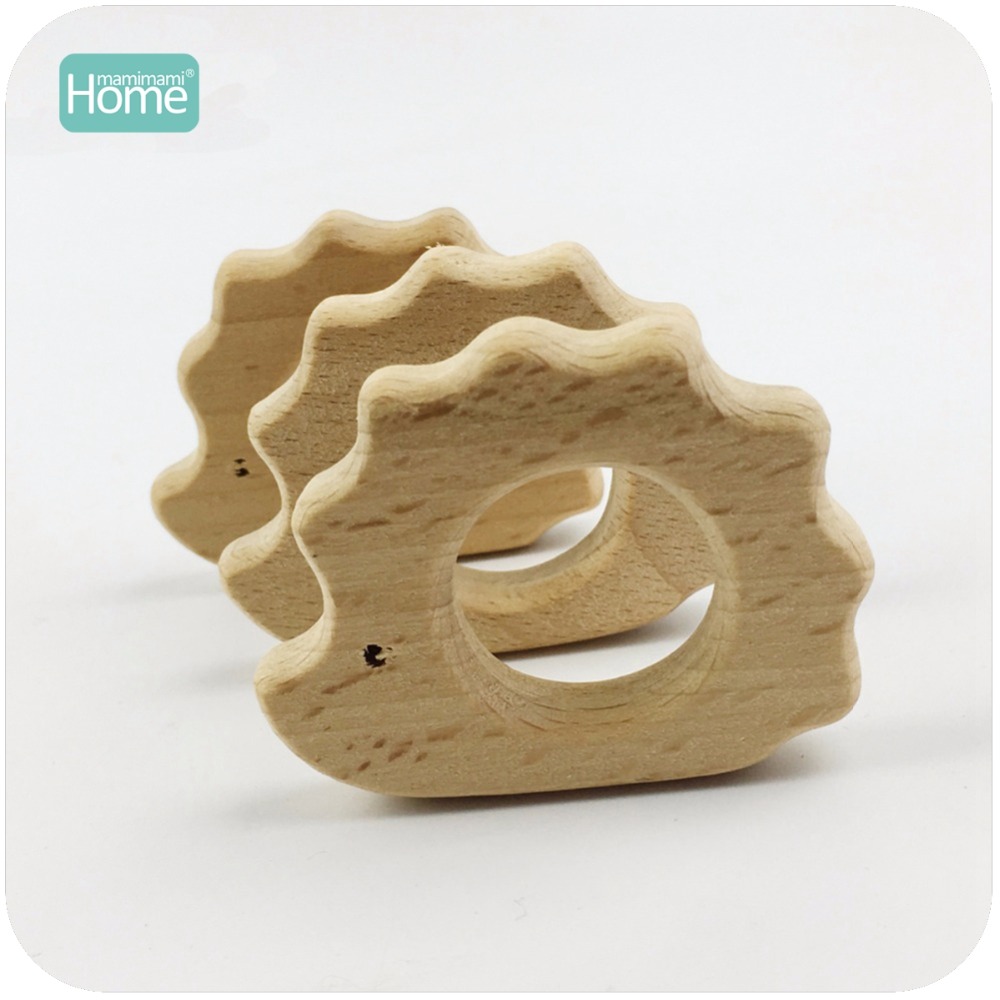 MamimamiHome Baby Rattles 10pc Wooden Hedgehog Porcupine Beech Wooden Toy For Children Play Gym Accessories Baby Educational Toy