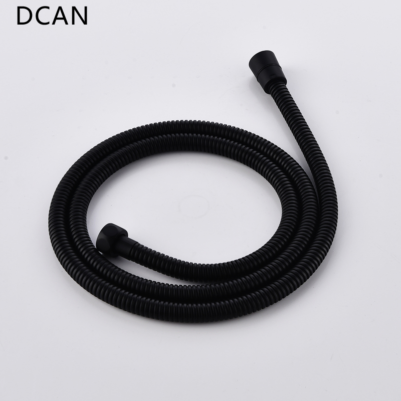 DCAN Plumbing Hoses Stainless Steel Black Shower Hose 1.5m Plumbing Hose Bath Products Bathroom Accessories Shower Tubing/Hoses