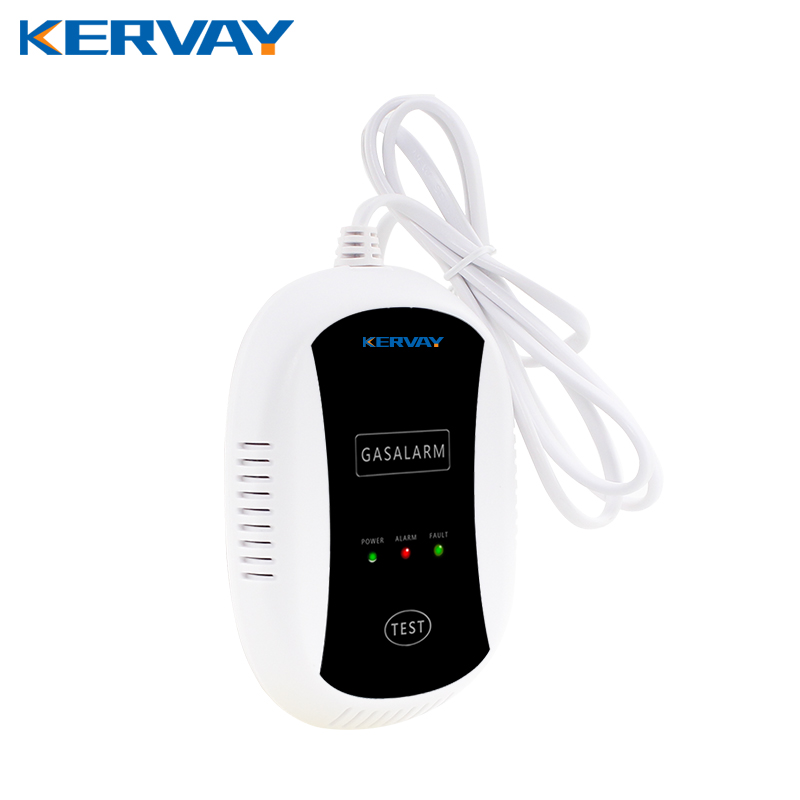 Kervay 433MHZ Wireless Gas Detector Natural Gas Alarm Safety Device Kitchen Security Gas Alarm Sensor for Home Security