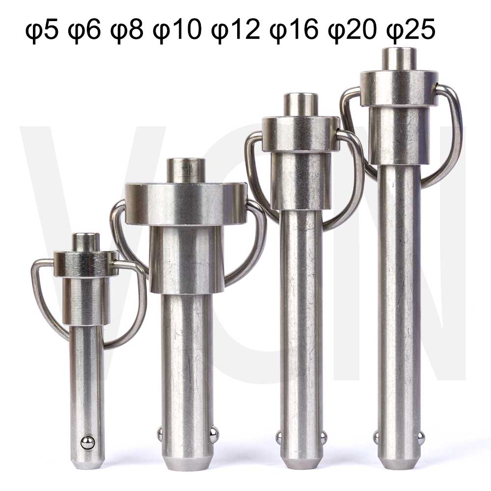 VCN112 BLPR Ball lock pins /Stianless steel quick release pins with Ring Handle / DIA 5/6/8/10/12/16/20 ,LGTH 10 to 100mm pins