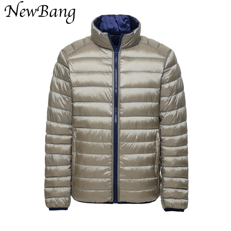NewBang Brand Down Coat Male Duck Down Jacket Men Autumn Winter Double Side Feather Reversible Windproof Lightweigt Warm Parka