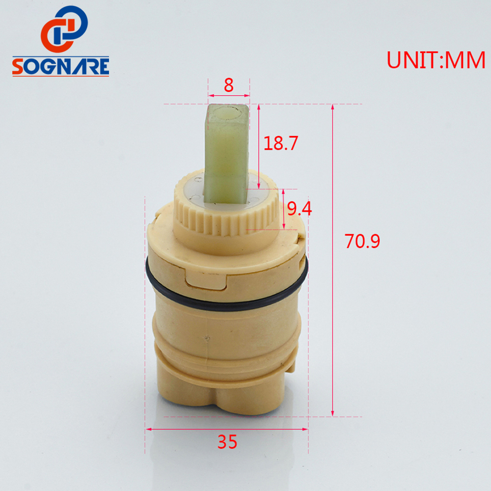 SOGNARE NEW 35mm Ceramic Cartridge Faucet Cartridge Mixer with Distributor with Filter Faucet Valve Core Replacement Part D51