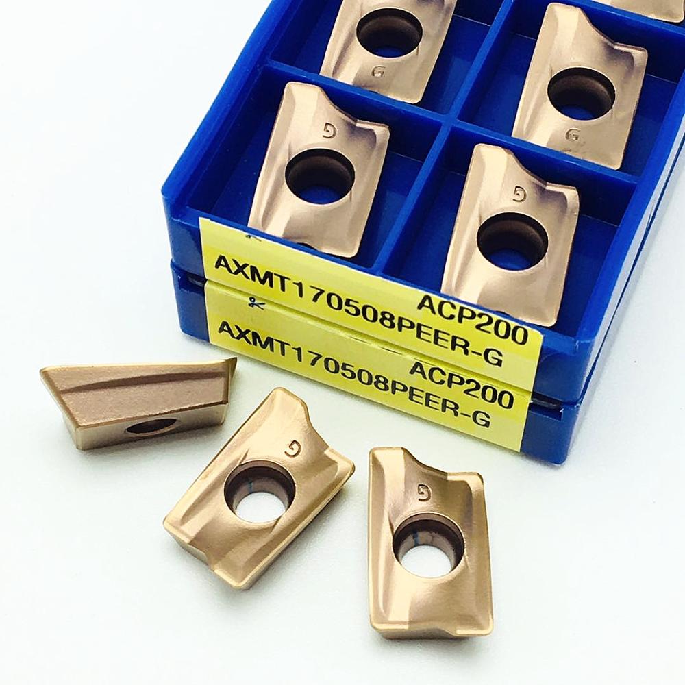 10 pieces AXMT170508PEER-G ACP200 high quality internal turning tool CNC lathe AXMT 170508 original carbide insert AXMT170508