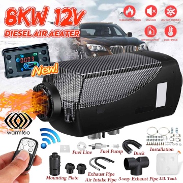 Car Heater 8KW 12V Air Diesels Heater Parking Heater With Remote Control LCD Monitor for RV, Motorhome Trailer, Trucks, Boats