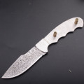 vg10 Damascus Steel Sharpen Diy knife blade making DIY parts Sharp Fixed blade camping Hunting Knife Billet