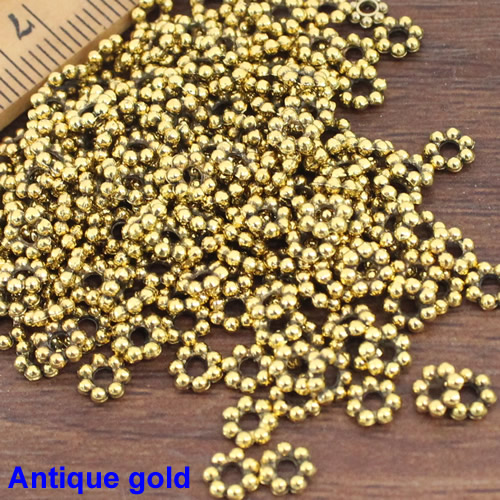 500pcs/lot Spacer Metal Beads Zinc Alloy Round Beads DIY Jewelry Making Accessories 5mm Hole:2mm (K02822)