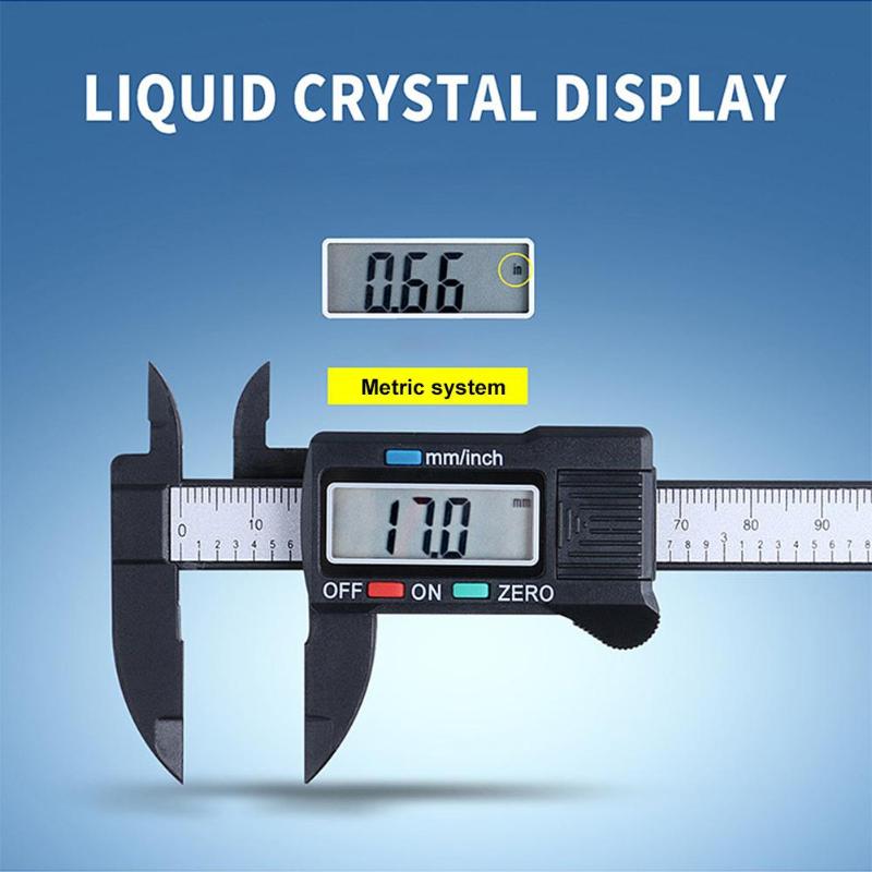 New Arrival 100/150mm 6 inch LCD Digital Electronic Carbon Fiber Vernier Caliper Gauge Micrometer Measuring Tool