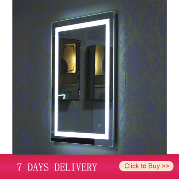 LED Makeup Mirrors Bathroom Vanity Cosmetic Miroir Wall Mounted Lighted Smart Mirror For Bath Fixture With Touch Button HWC