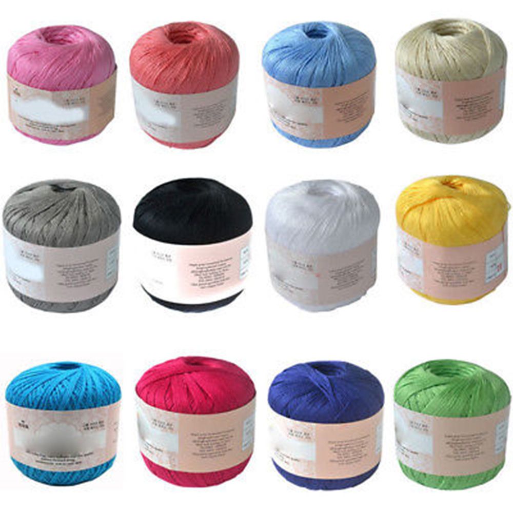 1 Pcs DIY Mercerized Cotton Cord Thread Yarn for Embroidery Crochet Knitting Lace Jewelry Sewing Tools Accessories