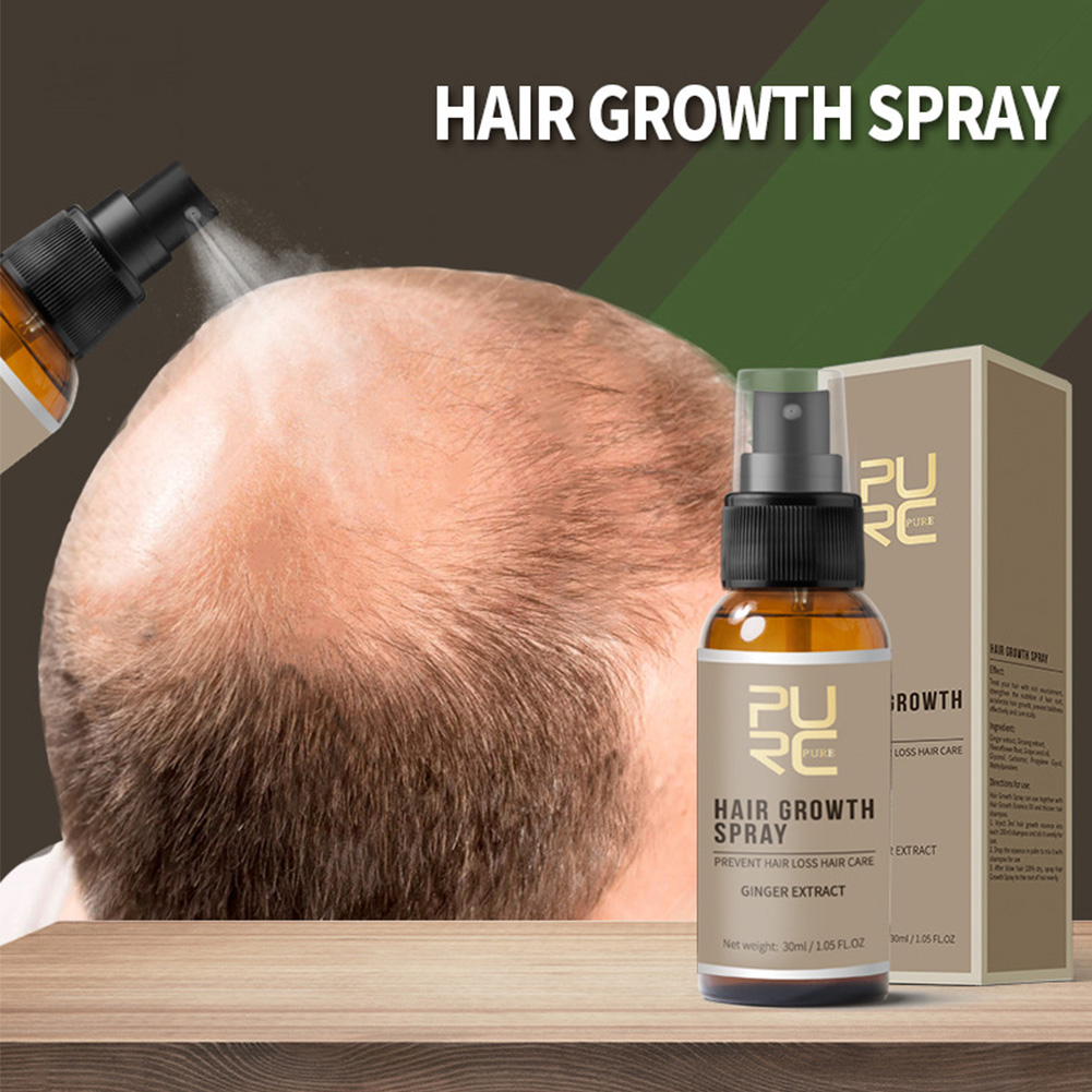 30ml Germinal Home Portable Professional Cure Hair Growth Spray Prevent Loss Safe Regrow Serum Women Men Scalp Ginger Extract