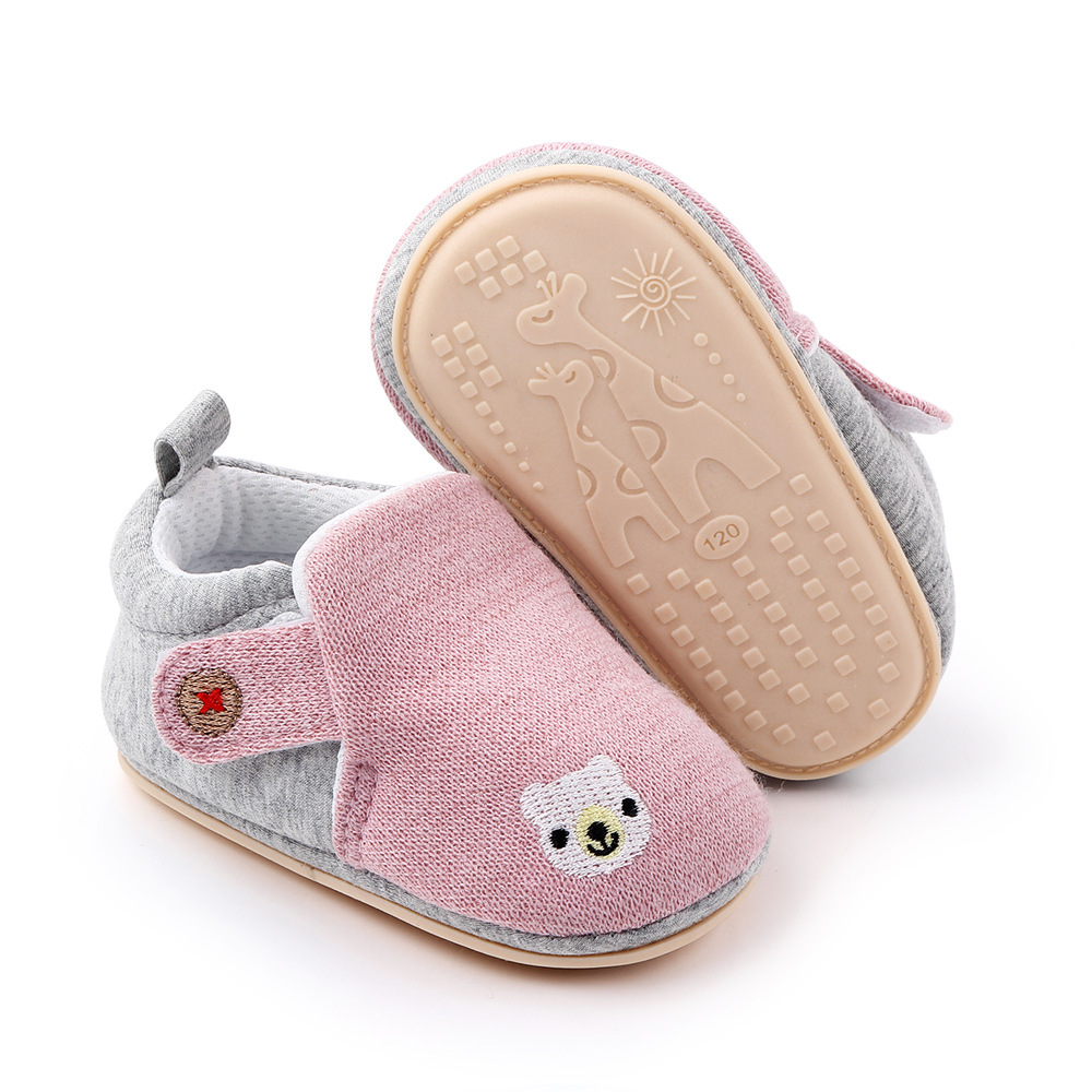 Cotton Baby Rubber Sole Shoes Infant First Walkers for Boys Girls Toddler Flats Sneakers Fashion Casual Newborn Baby Soft Shoe