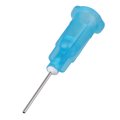 1/2'' Plastic 23Ga +Stuck Connector Stainless Steel Dispenser Needles Liquid Adhesive Glue Syringe Pack of 100