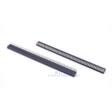 5 pcs 1x50 Position 1.27 mm PCB Female Header Socket 50 Pin Receptacle Right Angle Through Holes PCB SIP 90 Degree Horizontal