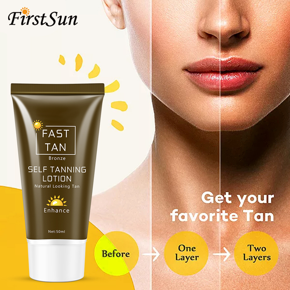 3PCS Fast Tan Mitt for Bronzer Face Body Solarium Cream for Day Tanning Sun Block Makeup Foundation Tanner Lotion Self Tanning