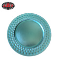 Light Blue Rhombus Plastic Charger Plate