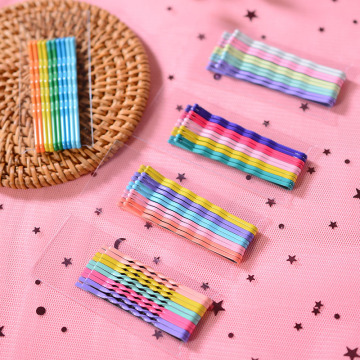 Hot 10Pcs/Set Hair Clip Lady Bobby Pins Colorful Hairpins For Women Invisible Wave Hairgrip Barrette Hair Clips Accessories