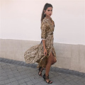 Womens Snake Print Fashion Dress Elegant Long Sleeve kimono Cardigan Femme Snakeskin serpentine Sundress Party Club dress