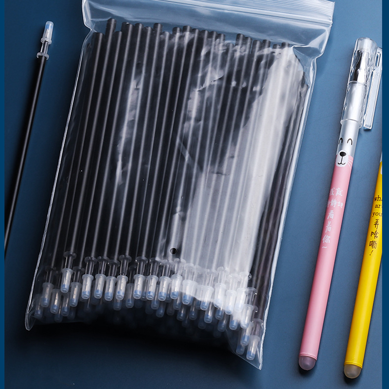 100 Pcs/Set Office Signature Shool Gel Pen Refill Rod Magic Erasable Pen Refill Accessories 0.5mm Blue Black Ink Writing Tools