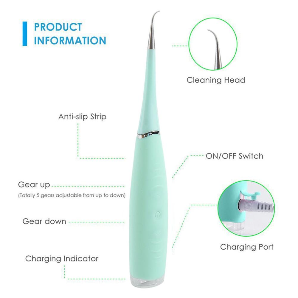 Dentist Oral Hygiene Electric Sonic Dental Scaler Tooth Calculus Remover Tooth Stains Tartar Tool USB Teeth Whitening Toothbrush