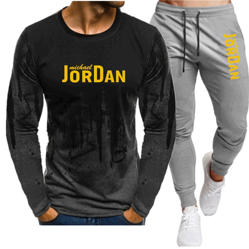 2020 Men's Sets T Shirts+pants Two Pieces Sets Casual Tracksuit Men/Women Jordan 23 suit print Tops+Pants Gyms Fitness trousers