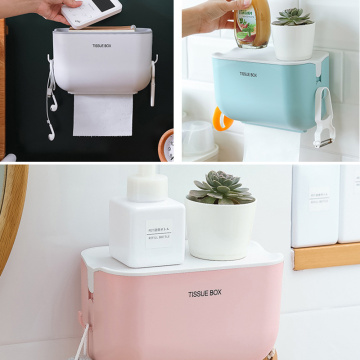 Waterproof Toilet Paper Holder Shelf For Wall Mount Toilet Paper Towel Holder Bathroom Dispenser Storage Box Toilet Roll Holder