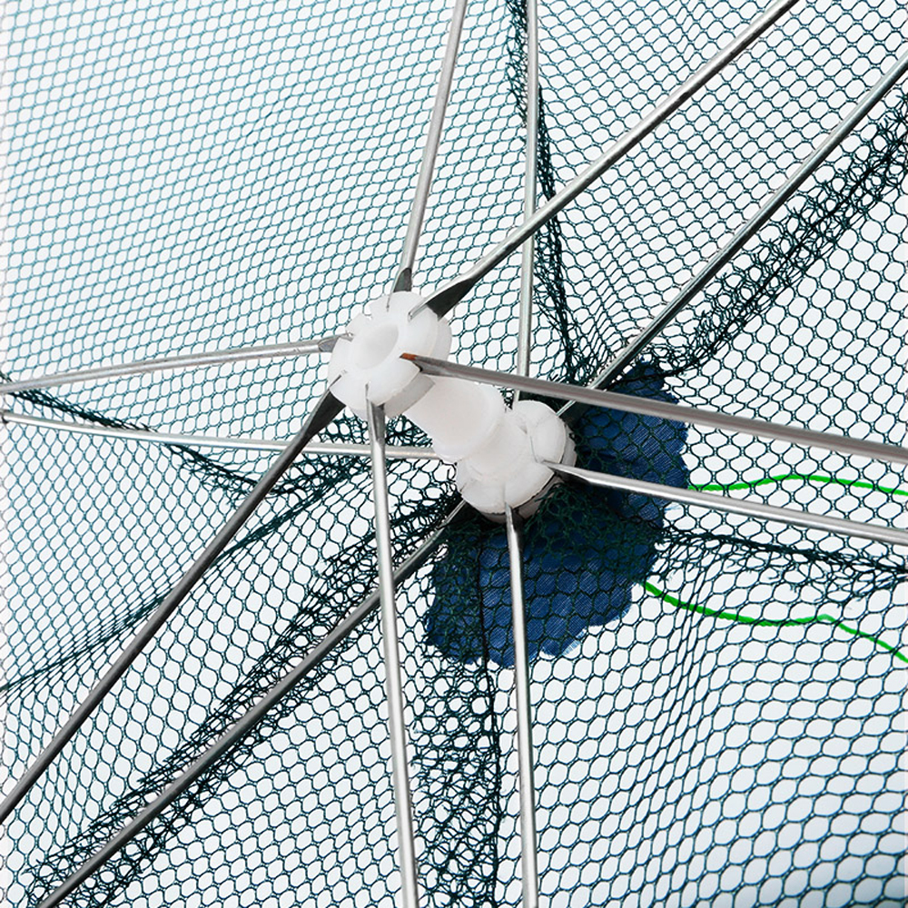 Folded Portable 20 Holes Fishing Net Network Casting Crayfish Catcher Shrimp Minnow Crab Baits Trap Cages Mesh Fish Nets Tool