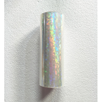 Holographic foil transparent foil broken glass hot stamping foil press on paper or plastic 21cmx120m